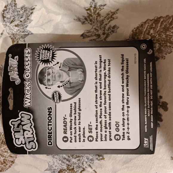 Ja -Ru Wacky Glasses Silly Straws Vintage New Old Stock Mint Unopened Novelty - Picture 2 of 2
